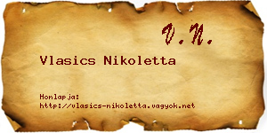 Vlasics Nikoletta névjegykártya