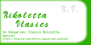 nikoletta vlasics business card